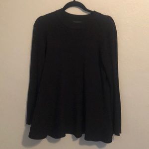 Ivanka Trump Bell Sleeve Peplum Turtleneck Sweater